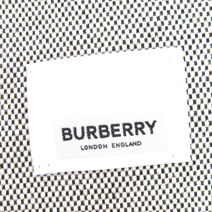 極美品△BURBERRY バーバリー 4567182 ホースフェリー レザー×コットンキャンバス WZIP フーデッド ジャケット コート 黒 46 正規品