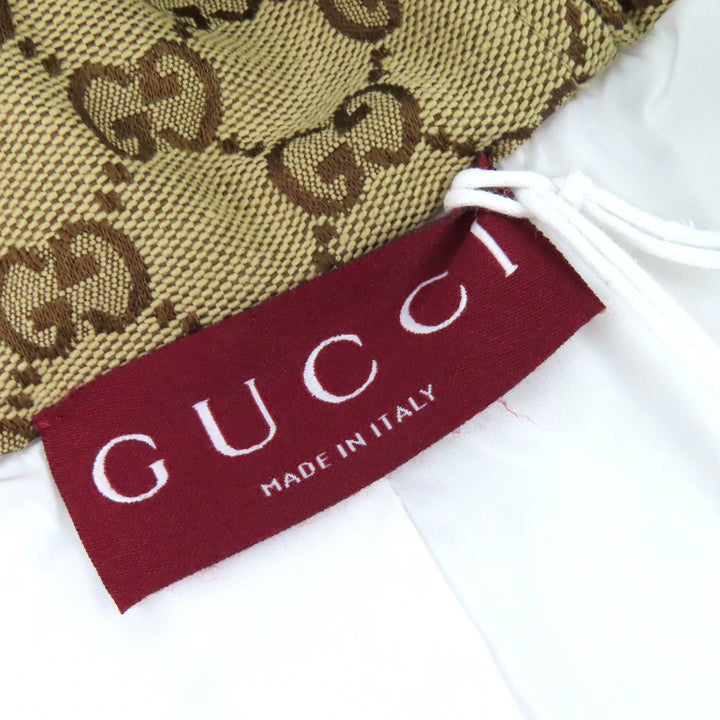 未使用品△GUCCI グッチ 24AW 798503 GGインターシャ フーデッド ジップアップ ウール フリースジャケット ボアジャケット M 正規品