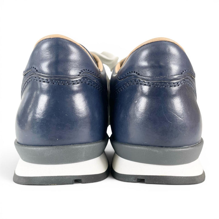 極美品▲TOD’S トッズ ALLACCIATA ACTIVE FONDO SPORTIVO レザー スニーカー ネイビー 7 イタリア製 メンズ 箱・保存袋付き
