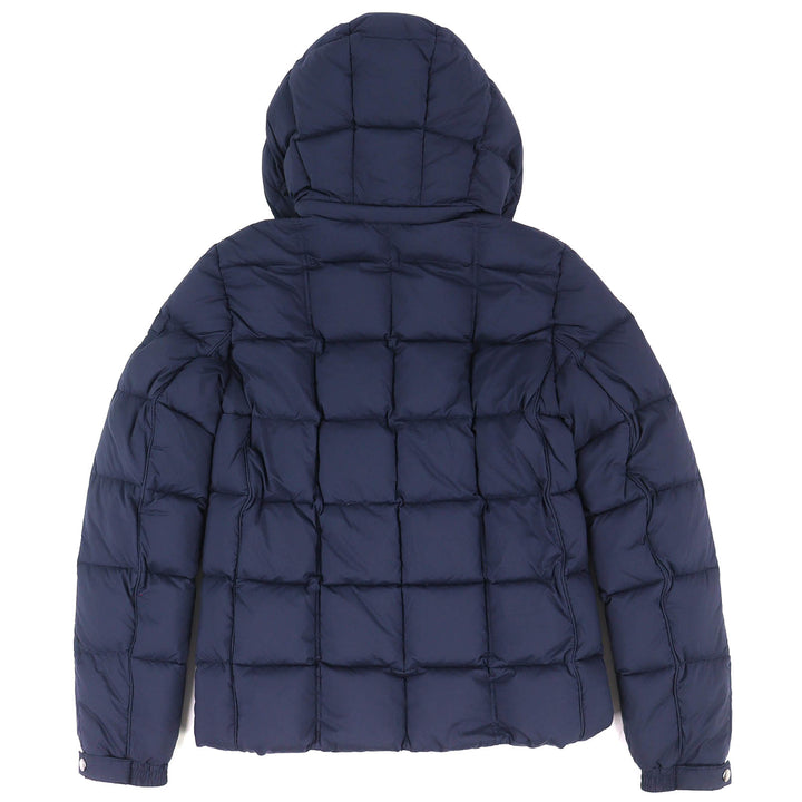 美品△TATRAS タトラス MTAT22A4841 GESSO ジェッソ ロゴワッペン フード付き ZIP UP ダウンジャケット ネイビー 03 正規品 メンズ