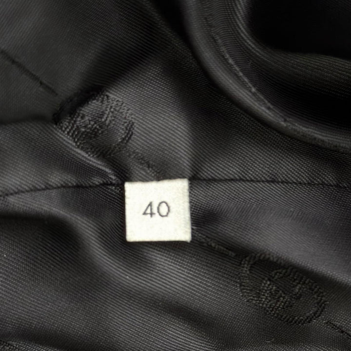 極美品◇GUCCI グッチ 649031 ウール 総柄 裏地インターロッキングＧ ウールフランネル ツイード ジャケット ブラック 40 正規品