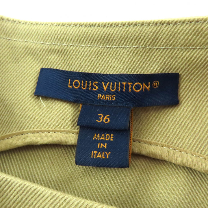 極美品★LOUIS VUITTON ルイヴィトン 2024年製 コットン100％ モノグラムパーツ ダブルブレステッド ギャバジン ベスト 36 正規品
