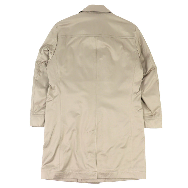 極美品△HUGO BOSS ヒューゴボス コットン water-repellent ロゴボタン シングルコート ベージュ 52 ハンガー・ガーメント付き 正規品