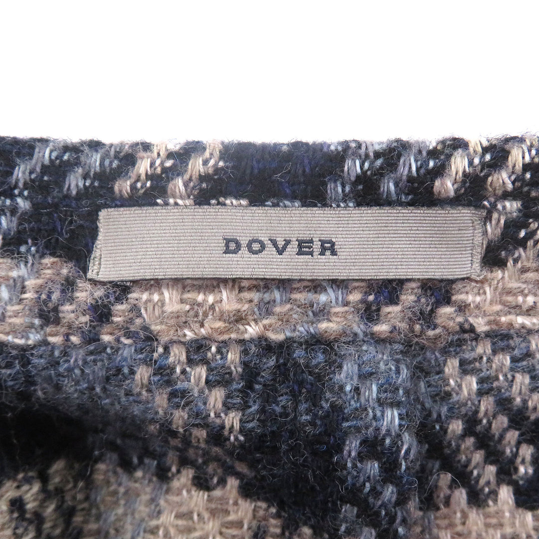 極美品□BOGLIOLI ボリオリ ウール リネン DOVER チェック柄 シングル テーラードジャケット ネイビー ベージュ 42 イタリア製 正規品