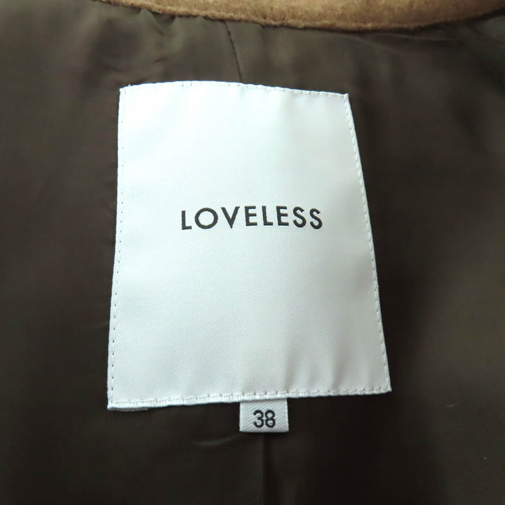 極美品★LOVELESS ラブレス 62B-65-230-44 80周年記念 2レイヤー撥水ウール トレンチコート ベージュ 38 正規品 レディース