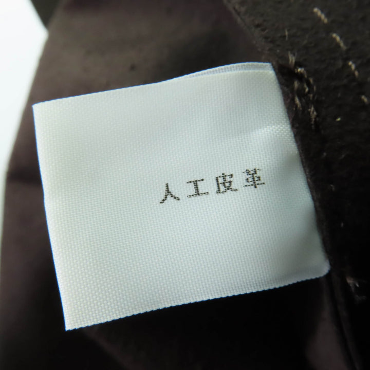 美品☆ISSEY MIYAKE イッセイミヤケ IM23AG103 フェイクレザー トートバッグ ハンドバッグ ブラウン 日本製 正規品 レディース