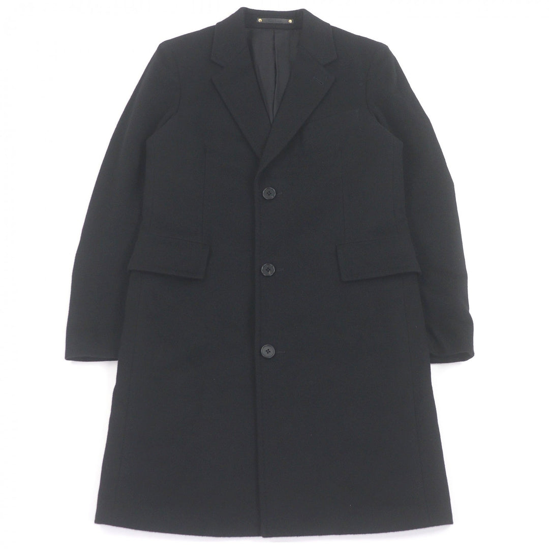 極美品□Paul Smith ポールスミス カシミヤ100％ シングル チェスターコート ロングコート ブラック S 日本製 正規品 メンズ オススメ◎