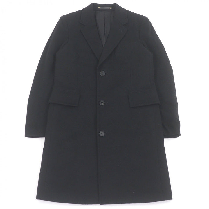 極美品□Paul Smith ポールスミス カシミヤ100％ シングル チェスターコート ロングコート ブラック S 日本製 正規品 メンズ オススメ◎