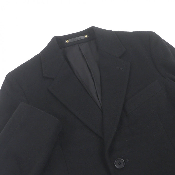 極美品□Paul Smith ポールスミス カシミヤ100％ シングル チェスターコート ロングコート ブラック S 日本製 正規品 メンズ オススメ◎