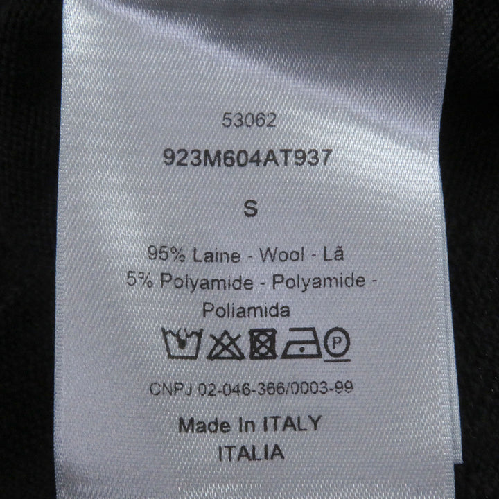 美品□DIOR ディオール オム 923M604AT937 オブリーク クラッシュオパール加工 薄手 長袖ニット セーター ブラック S イタリア製 メンズ