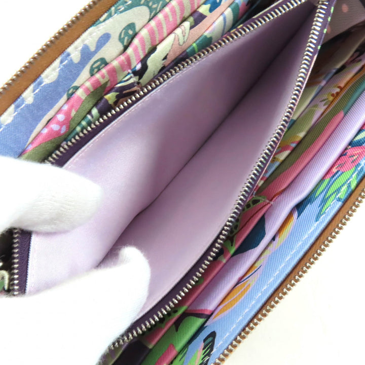 未使用品★HERMES エルメス アザップロング シルクイン ゴールド ヴォーエプソン シルバー金具 ラウンドZIP ロングウォレット U刻印 箱付