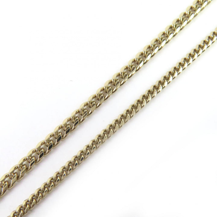 極美品△CHANEL シャネル C23B ABB655 ココマーク メタル ストラス ダブルハート チェーン ブローチ ゴールド レディース