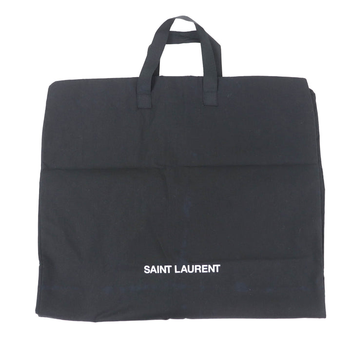 美品◇SAINT LAURENT PARIS サンローランパリ 483854 ワッペン ヴィンテージ加工 カーフスキン レザーライダースジャケット 黒 34 正規品