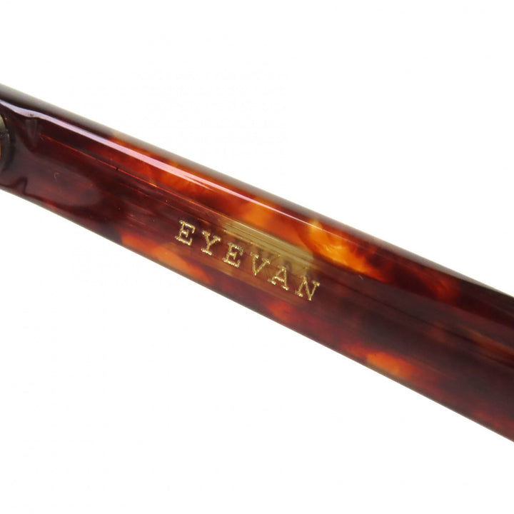 極美品△EYEVAN アイヴァン Conner TORT2 べっ甲柄 ボストンシェイプ メガネ 眼鏡 アイウェア ブラウン ボルドー 46□23 145 デモレンズ