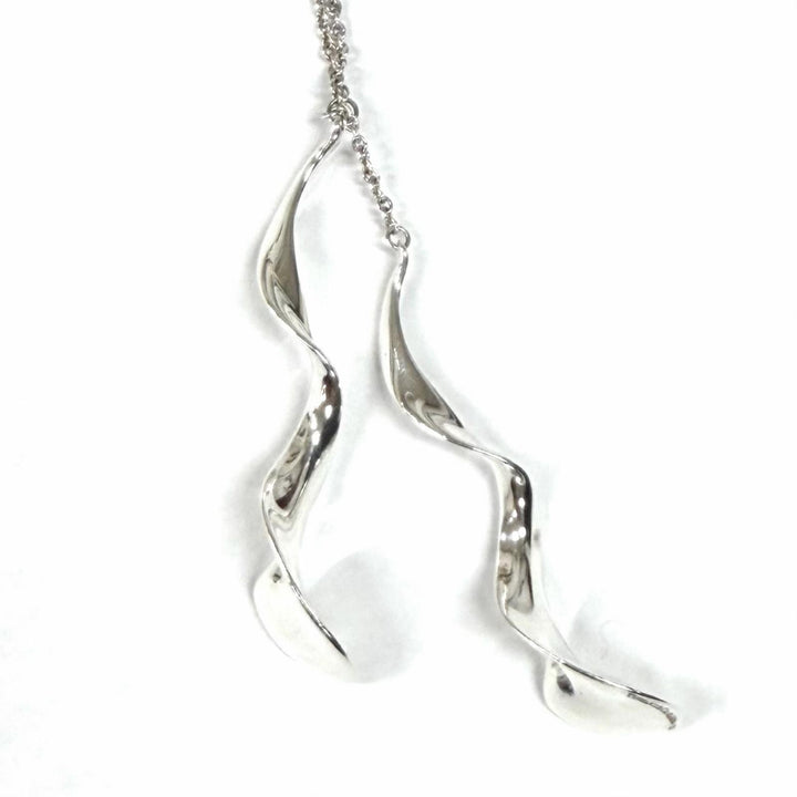 美品★TIFFANY&amp;Co. ティファニー 925 希少 フランク・ゲーリー ダブルオーキッドドロップ ネックレス シルバー 重量8.69g レディース