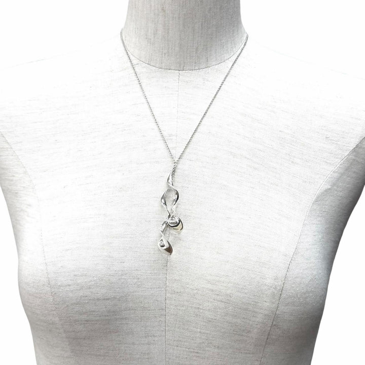 美品★TIFFANY&amp;Co. ティファニー 925 希少 フランク・ゲーリー ダブルオーキッドドロップ ネックレス シルバー 重量8.69g レディース