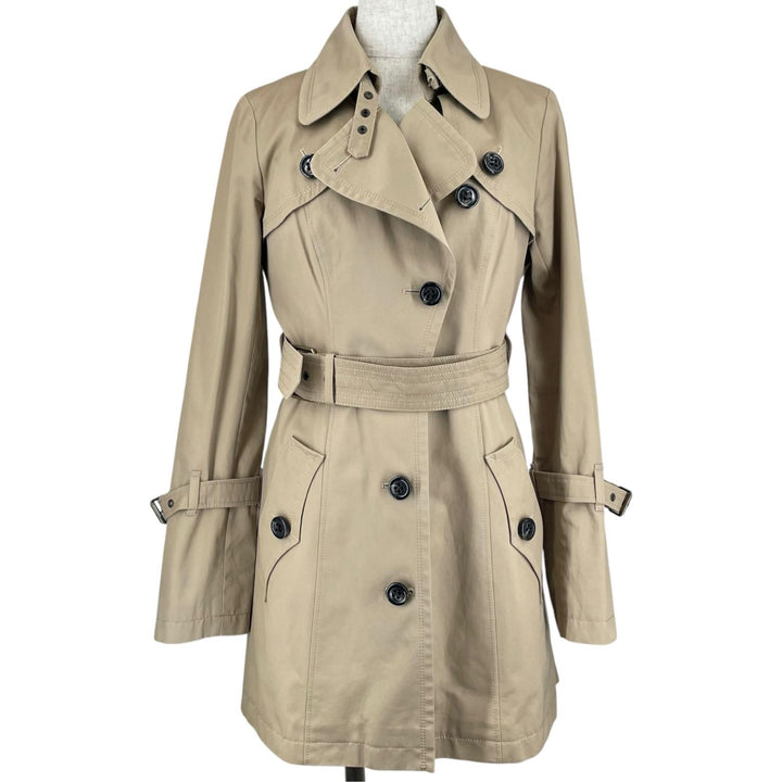 美品▲BURBERRY BLUE LABEL バーバリーブルーレーベル コットン100% ライナー付き トレンチコート ベージュ 38 正規品 レディース