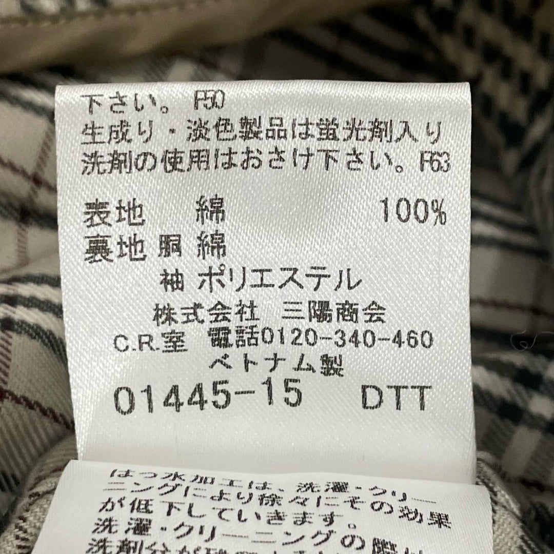 美品▲BURBERRY BLUE LABEL バーバリーブルーレーベル コットン100% ライナー付き トレンチコート ベージュ 38 正規品 レディース