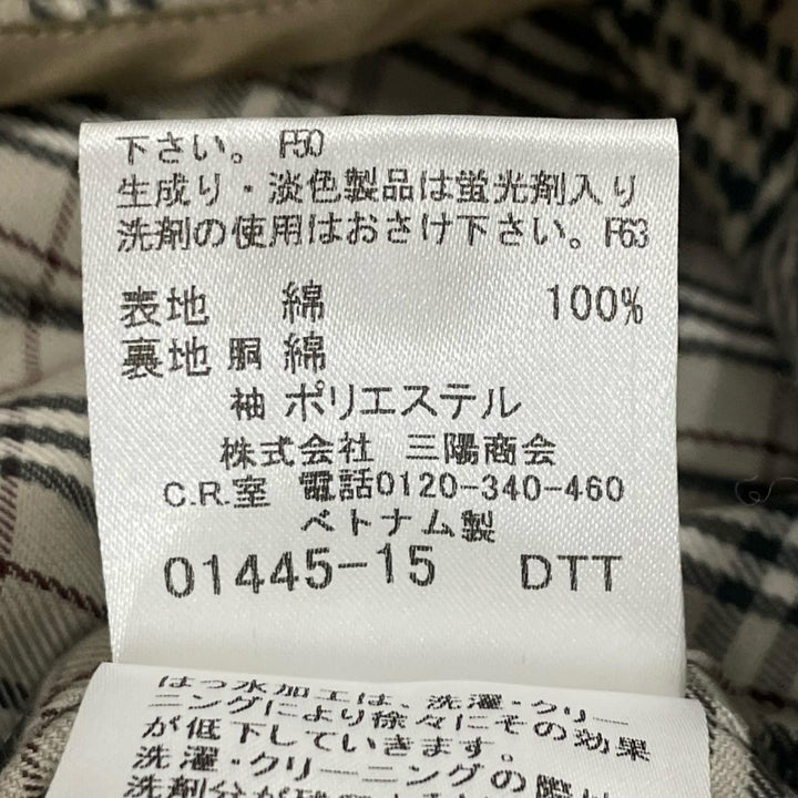 美品▲BURBERRY BLUE LABEL バーバリーブルーレーベル コットン100% ライナー付き トレンチコート ベージュ 38 正規品 レディース