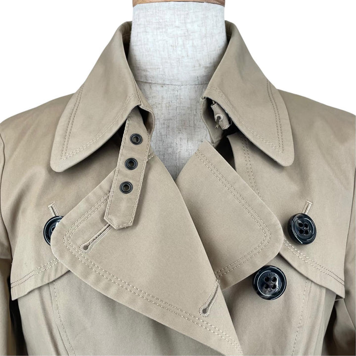 美品▲BURBERRY BLUE LABEL バーバリーブルーレーベル コットン100% ライナー付き トレンチコート ベージュ 38 正規品 レディース