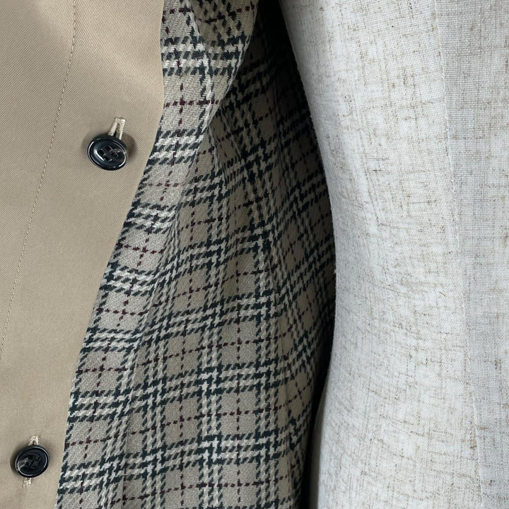 美品▲BURBERRY BLUE LABEL バーバリーブルーレーベル コットン100% ライナー付き トレンチコート ベージュ 38 正規品 レディース