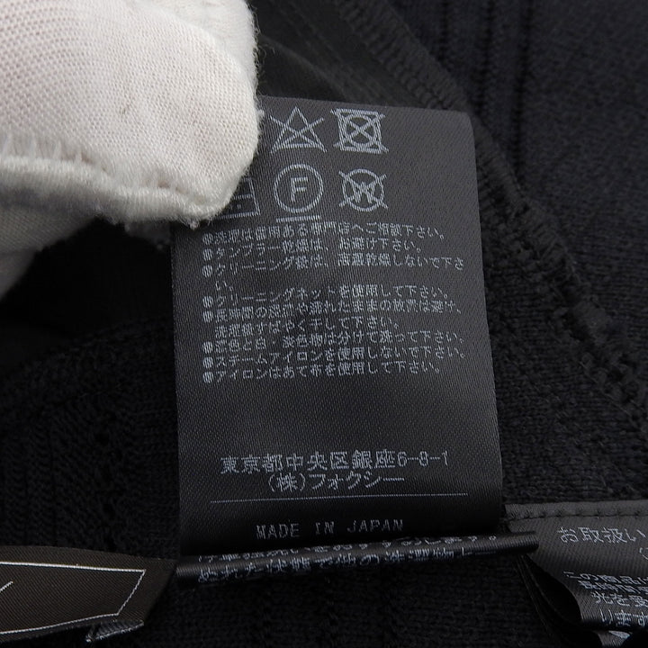 未使用品▲FOXEY フォクシー 40845 レース Lady Dress ノースリーブ ニット フレアワンピース ブラック 38 日本製 正規品 レディース