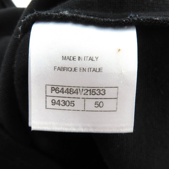 美品★CHANEL シャネル P64484 ウール100％ カメリアブローチ付 ココマーク タンクトップ ブラック 超レアサイズ50 レディース メンズ可