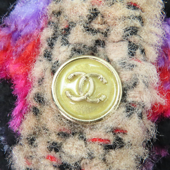 未使用品☆CHANEL シャネル 20AW P65229K60980 カシミヤ シルク混 ココマークボタン COCONEIGE コート マルチカラー 40 伊製 レディース