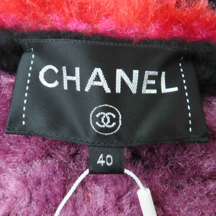 未使用品☆CHANEL シャネル 20AW P65229K60980 カシミヤ シルク混 ココマークボタン COCONEIGE コート マルチカラー 40 伊製 レディース