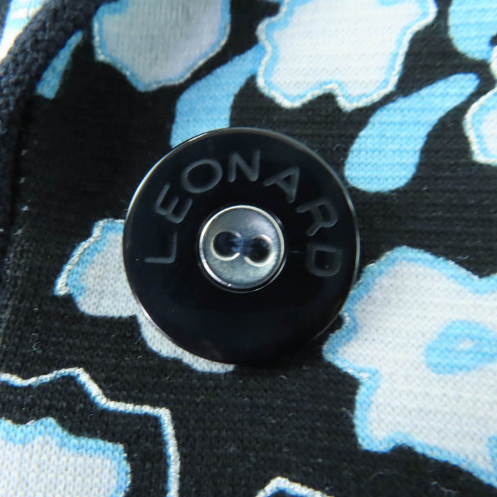 極美品☆LEONARD FASHION レオナール ファッション ウール 花柄デザイン ロゴボタン テーラードジャケット 11 日本製 正規品　レディース