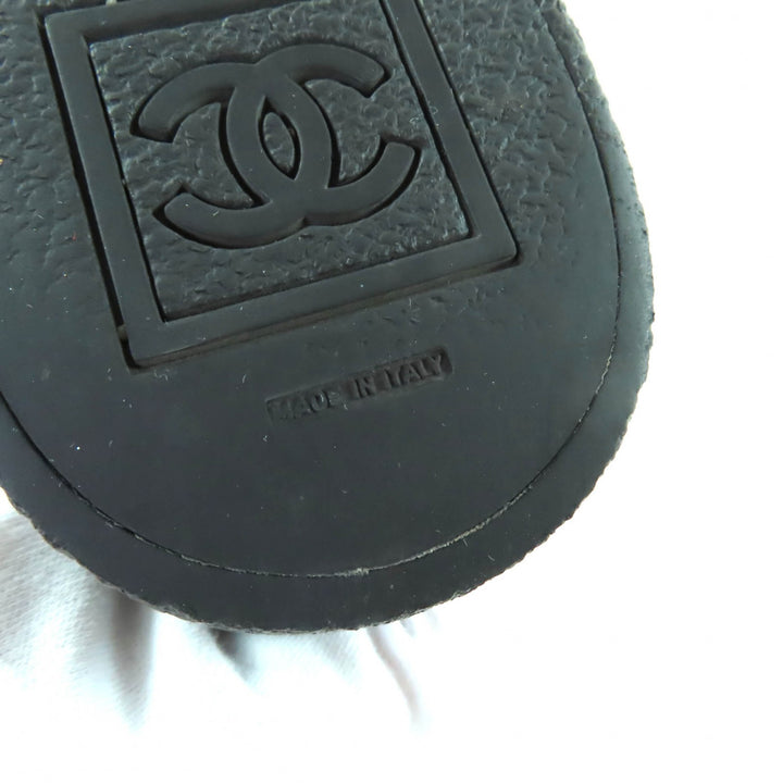 美品★CHANEL シャネル G26557 ココプレート マトラッセ ムートンブーツ ショートブーツ ブラック 38 保存袋付き イタリア製 レディース