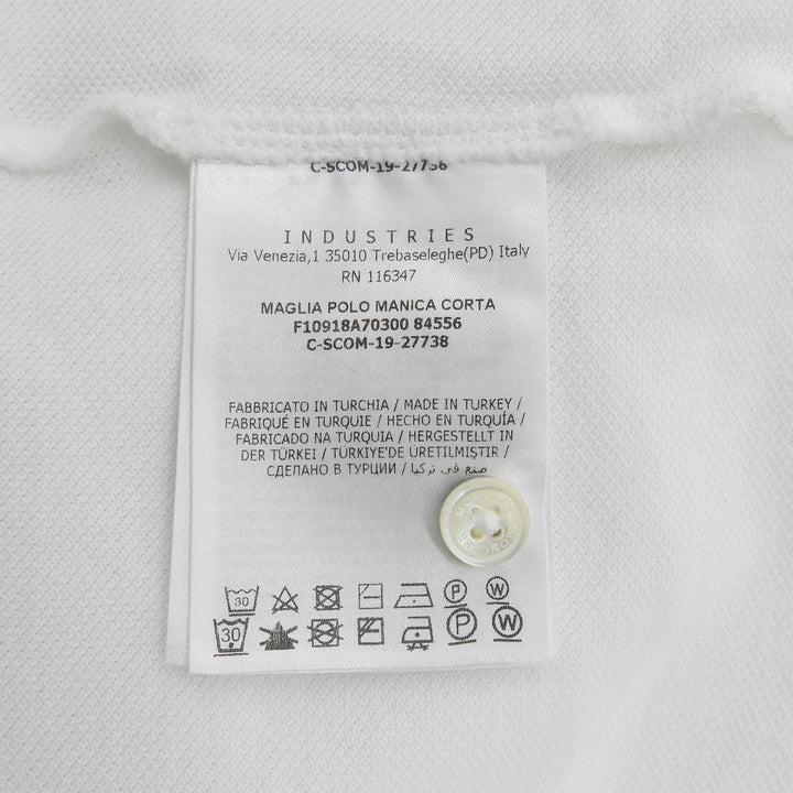 極美品▲MONCLER モンクレール MAGLIA POLO コットン100％ ロゴワッペン付き トリコロール 半袖ポロシャツ ホワイト M 正規品 メンズ