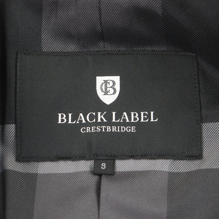 未使用品○BLACK LABELCRESTBRIDGE ブラックレーベル・クレストブリッジ カシミヤ混 裏地チェック柄 ロゴボタン コート S 正規品 メンズ