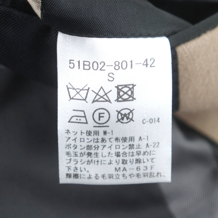 未使用品○BLACK LABELCRESTBRIDGE ブラックレーベル・クレストブリッジ カシミヤ混 裏地チェック柄 ロゴボタン コート S 正規品 メンズ