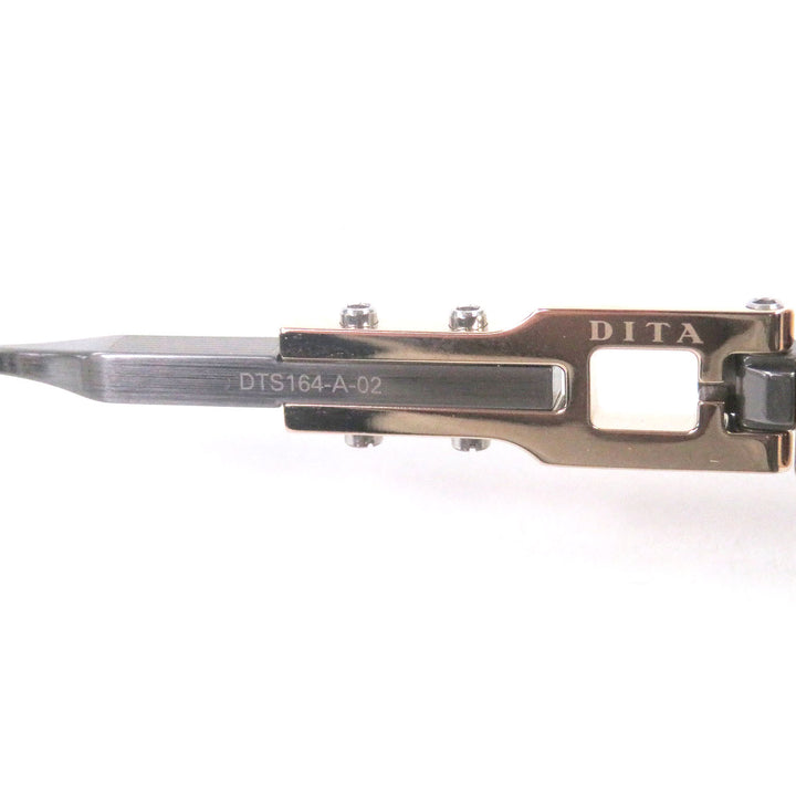 未使用品□DITA ディータ DTS164-A-02 GRAND IMPERYN サングラス ゴールド ガンメタリック グリーン 56□17-137 日本製 定価165000円