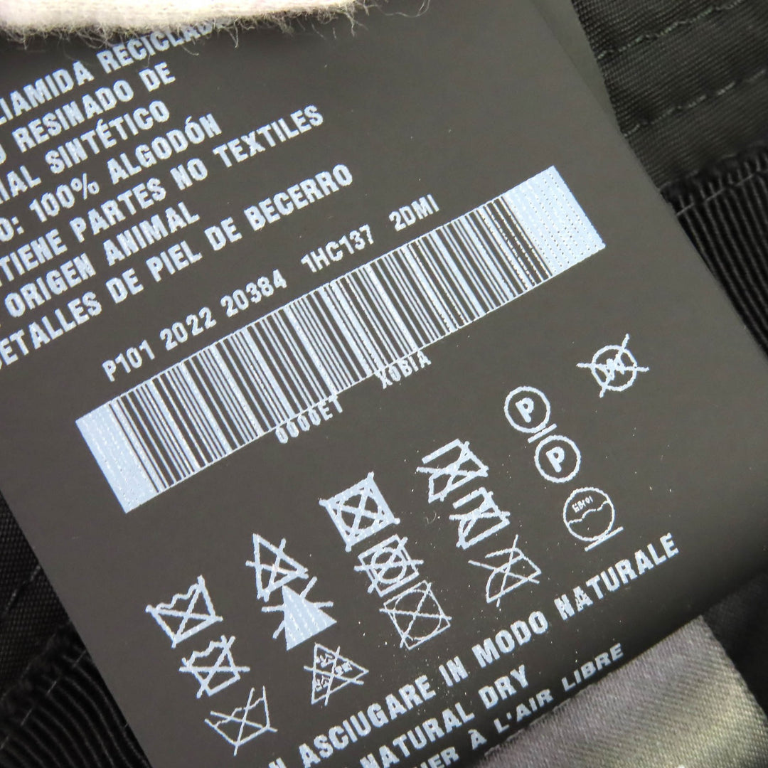 美品△PRADA プラダ 1HC137 トライアングルロゴ RE-NYLON バケットハット 帽子 ブラック S イタリア製 正規品 レディース