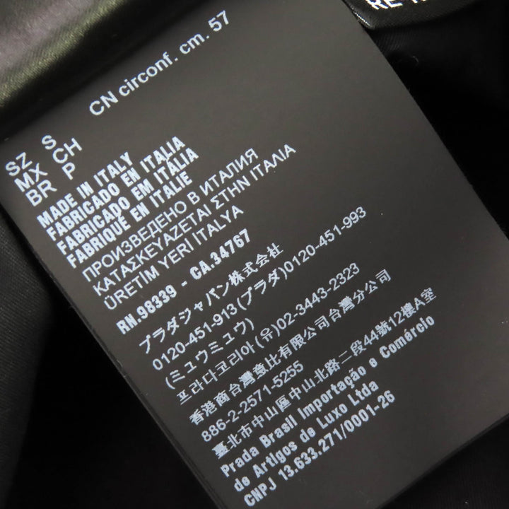 美品△PRADA プラダ 1HC137 トライアングルロゴ RE-NYLON バケットハット 帽子 ブラック S イタリア製 正規品 レディース