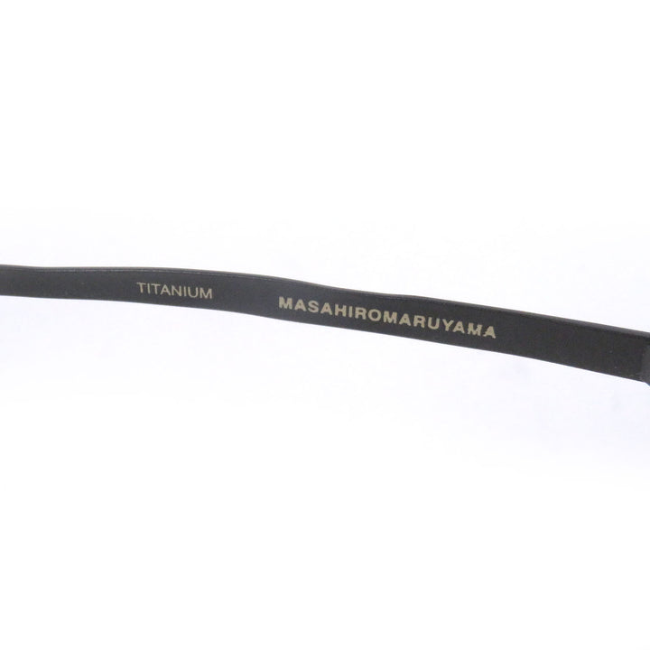 美品□MASAHIROMARUYAMA マサヒロマルヤマ MM-0091 メガネ 眼鏡 アイウェア ブラック ゴールド 47□22-145 箱・ケース付 日本製 メンズ