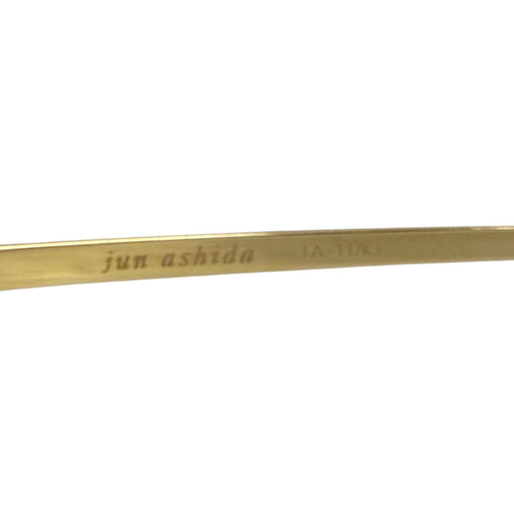美品□jun ashida ジュン アシダ JA-117KJ K18 K14WG ダイヤ6P サングラス アイウェア ゴールド 54□18-143 度入り 総重量34.53g メンズ