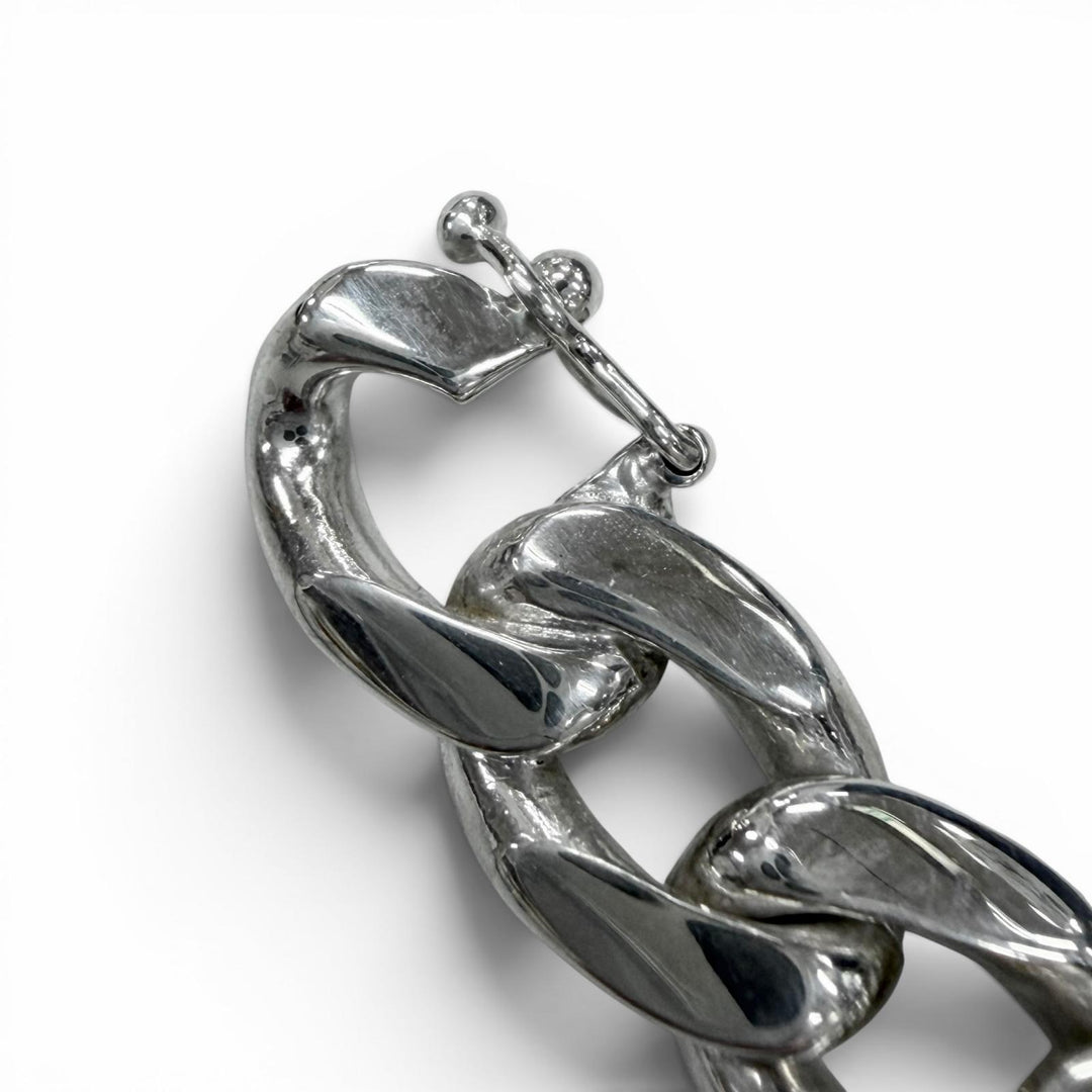 美品▼TIFFANY&amp;Co. ティファニー ヴィンテージ 925 喜平 チェーン ID ブレスレット シルバー イタリア製 重量40.1g メンズ アクセサリー