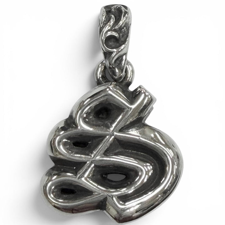 極美品▼CHROME HEARTS クロムハーツ ALPHABET CHARM アルファベット チャーム イニシャル S 925 ペンダントトップ シルバー 重量9.9g