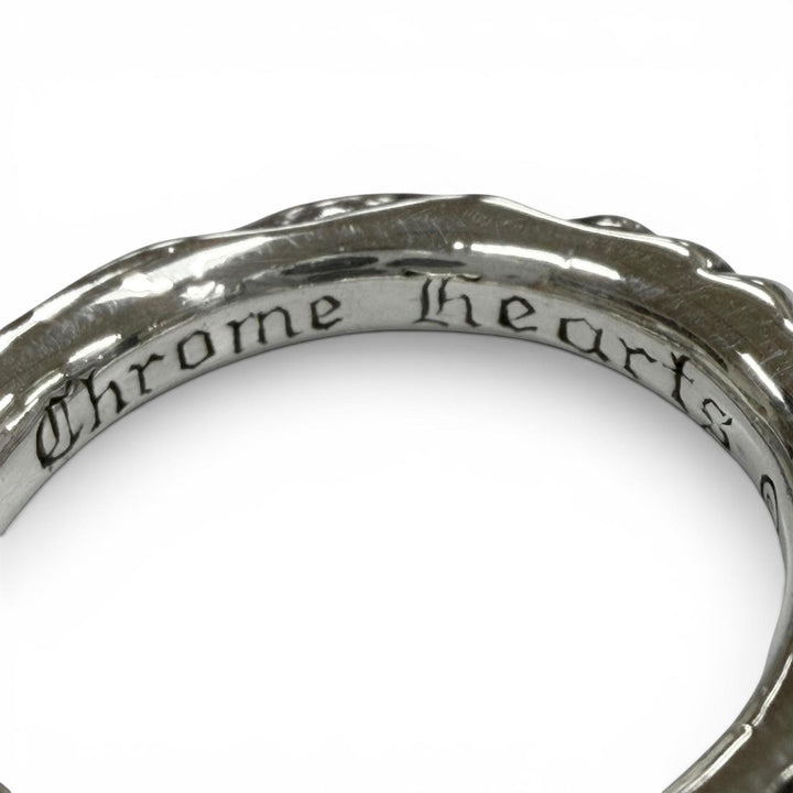 極美品▼CHROME HEARTS クロムハーツ SCRL BAND スクロールバンド 925 リング 指輪 シルバー JP25号 重量11.1g メンズ アクセサリー