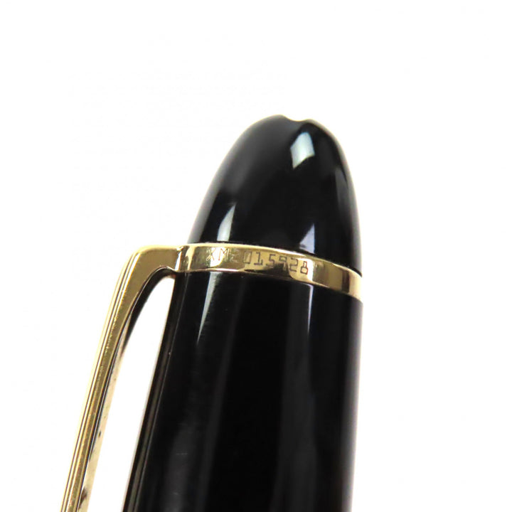 美品▼MONTBLANC モンブラン マイスターシュテュック 147 トラベラー ペン先14K Mニブ ホワイトスター 万年筆 ブラック ゴールド ドイツ