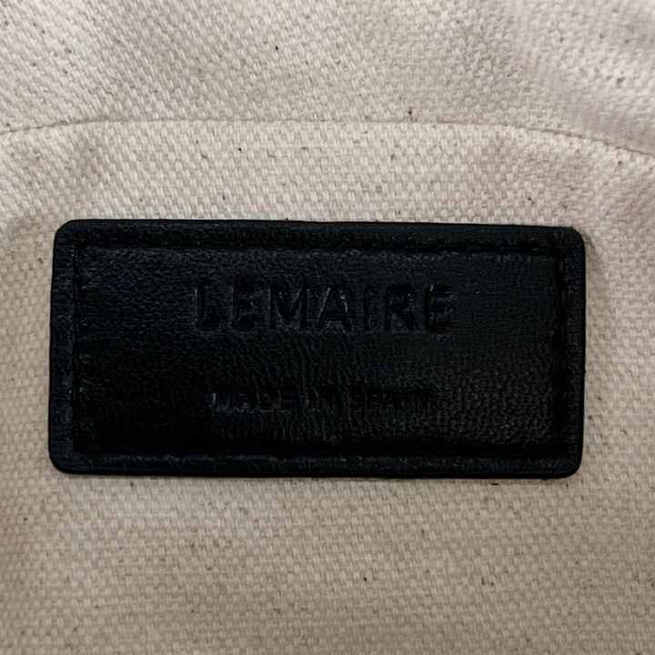 未使用品▲LEMAIRE ルメール BG0003 LL095 スモール クロワッサン ラムレザー ショルダーバッグ ブラック スペイン製 保存袋付き