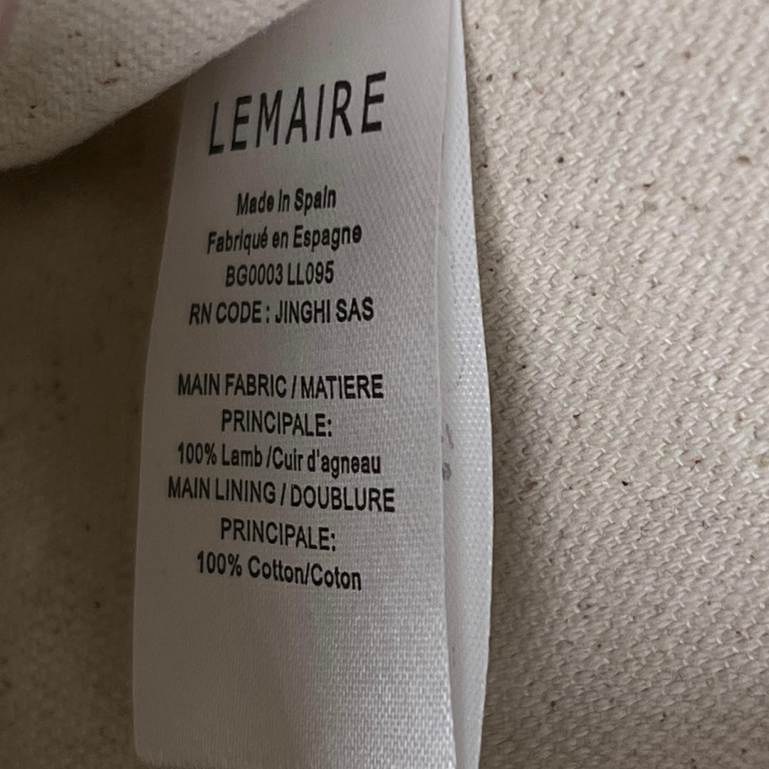 未使用品▲LEMAIRE ルメール BG0003 LL095 スモール クロワッサン ラムレザー ショルダーバッグ ブラック スペイン製 保存袋付き
