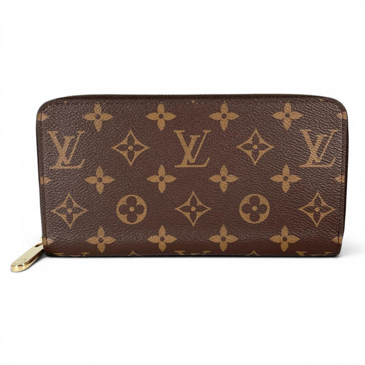 未使用品▲LOUIS VUITTON ルイヴィトン M42616 ジッピーウォレット モノグラムキャンバス 長財布 ブラウン 仏製 レディース 箱・保存袋付き