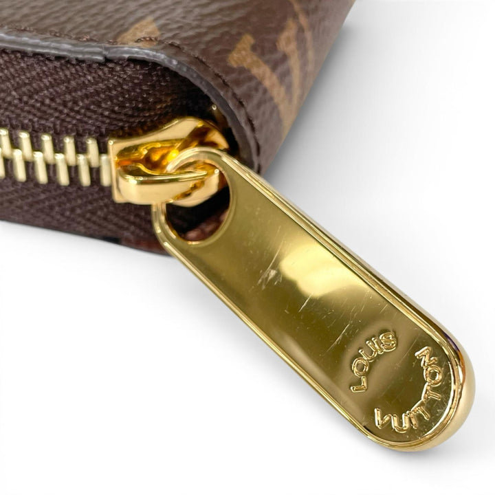 未使用品▲LOUIS VUITTON ルイヴィトン M42616 ジッピーウォレット モノグラムキャンバス 長財布 ブラウン 仏製 レディース 箱・保存袋付き