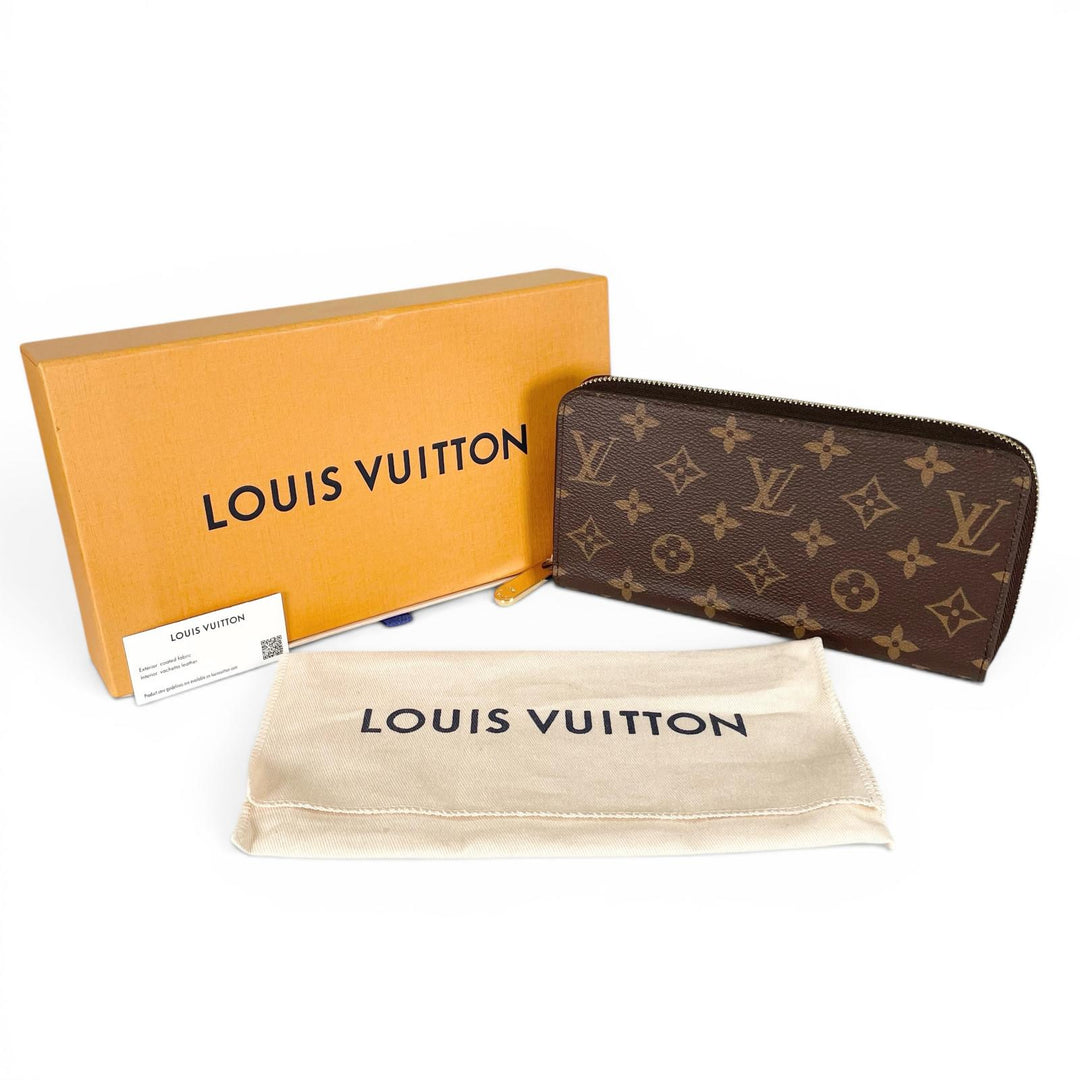 未使用品▲LOUIS VUITTON ルイヴィトン M42616 ジッピーウォレット モノグラムキャンバス 長財布 ブラウン 仏製 レディース 箱・保存袋付き