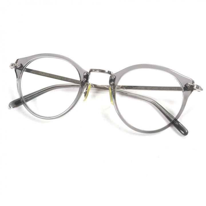 極美品▼OLIVER PEOPLES オリバーピープルズ OV5184 1132 メガネ 眼鏡 アイウェア クリアグレー シルバー 47□24 142 度入 箱付 メンズ