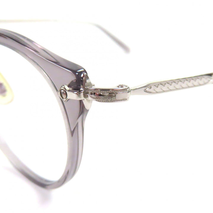 極美品▼OLIVER PEOPLES オリバーピープルズ OV5184 1132 メガネ 眼鏡 アイウェア クリアグレー シルバー 47□24 142 度入 箱付 メンズ